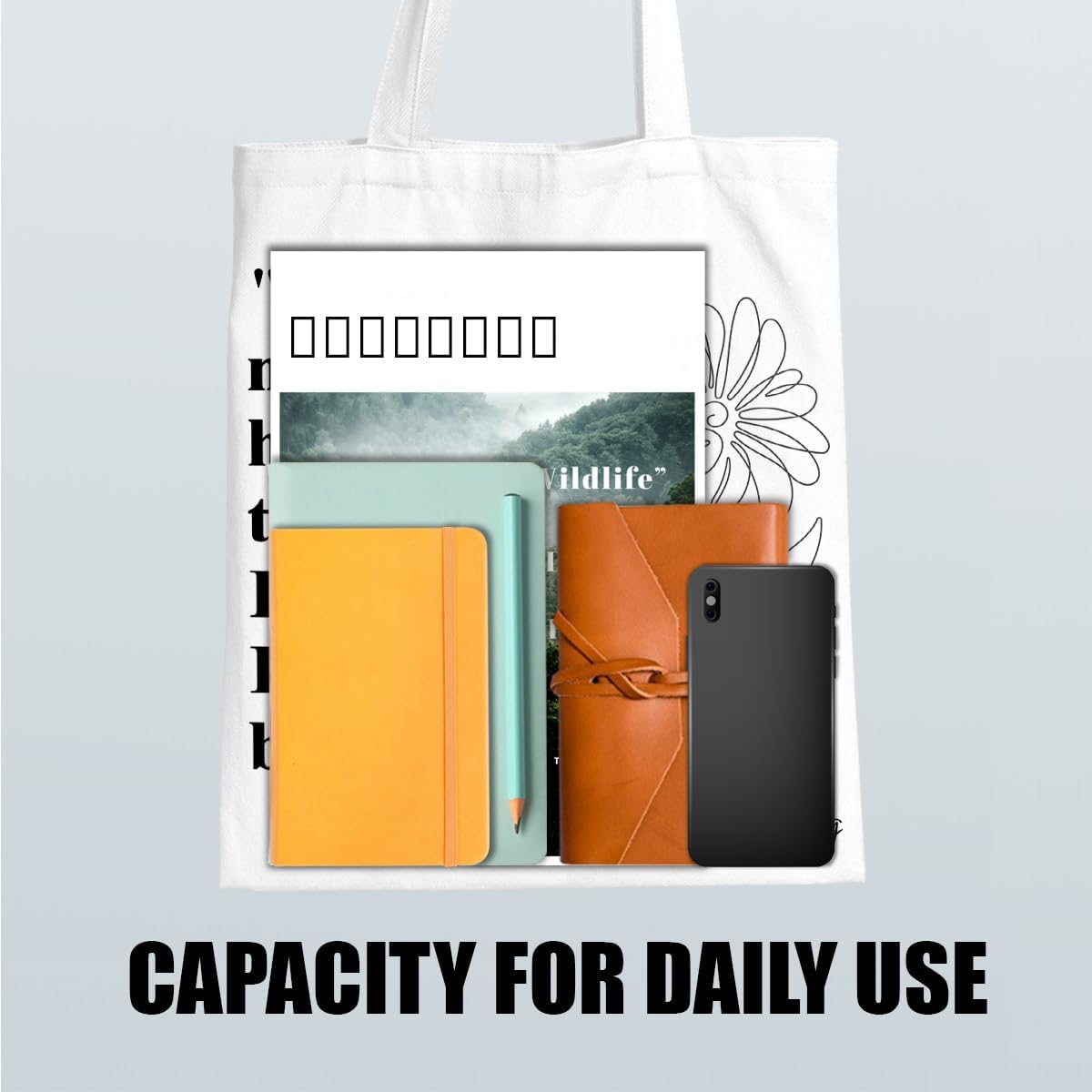 Mental Health Tote Bag for Women, Psychology Gifts for Counselor Therapist Canvas Tote Bag Double-Sided Print - Image 4