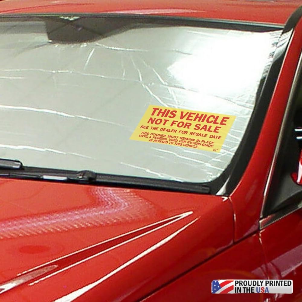 Amazon.com: This Vehicle is Not for Sale Car Dealer Stickers | 100