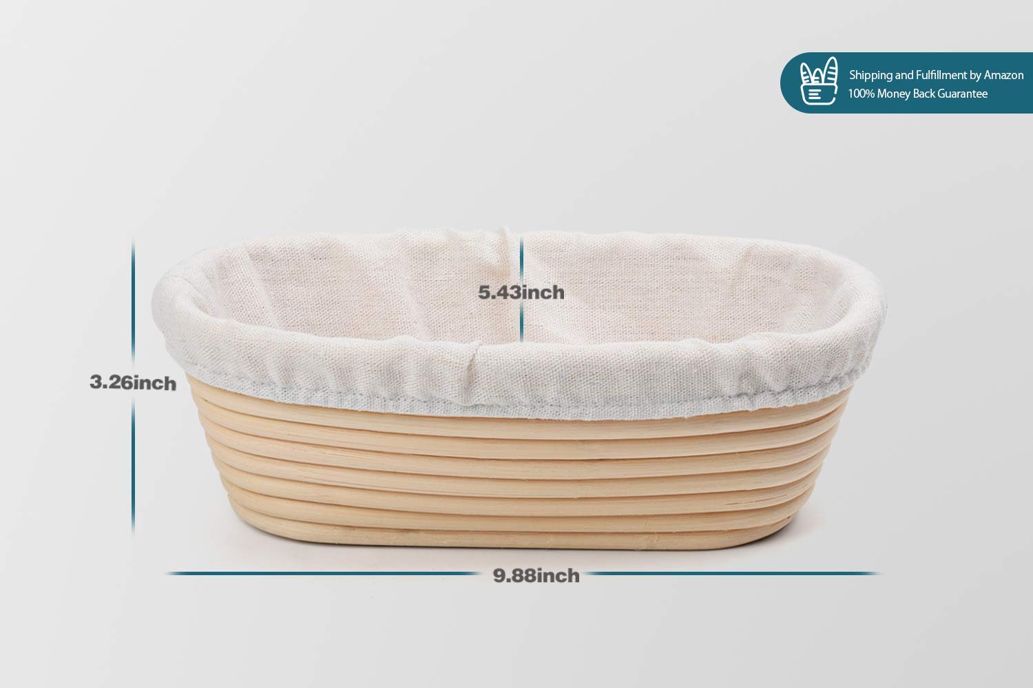 Bread Proofing Baskets Set, Sourdough Bread, Oval Rattan