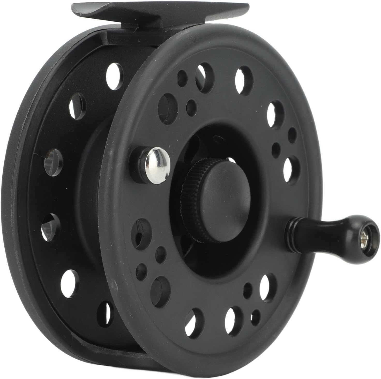 7/8 Fly Fishing Reel - Precise Machining Plastic Fly Reel for Streams Rivers Lakes, Black