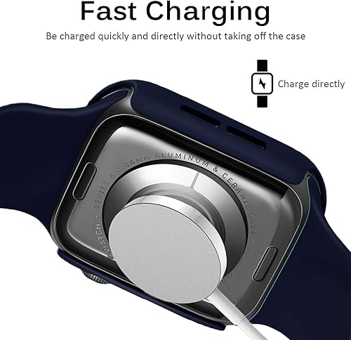 Miniatura 6 de Miimall Funda compatible con Apple Watch Series 8 de 1.614 pulgadas con protector de pantalla antiarañazos, a prueba de golpes, policarbonato duro y