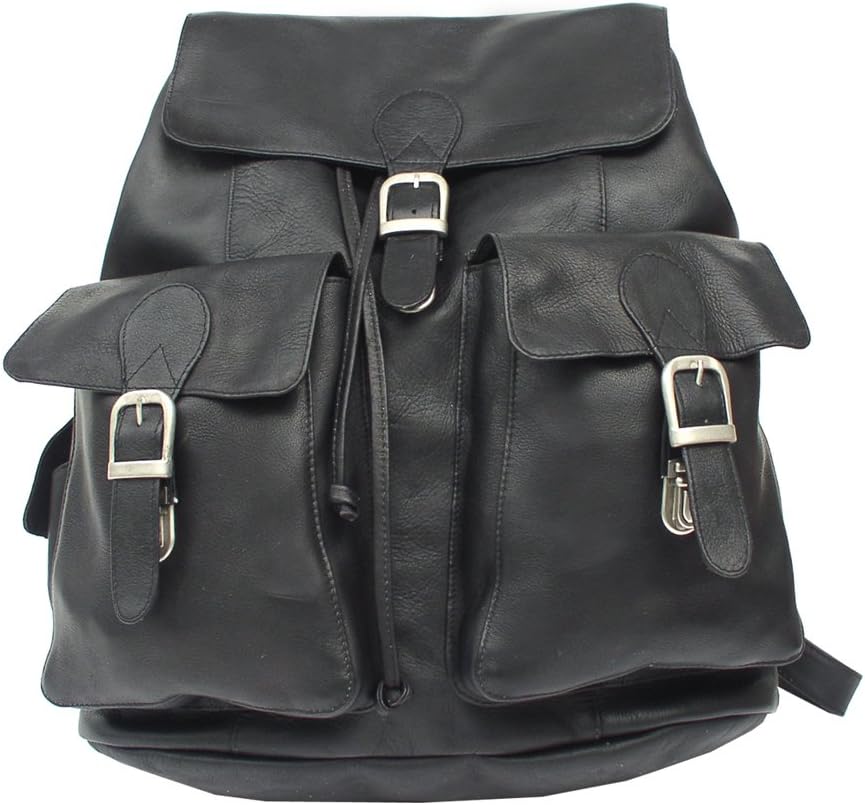black flap backpack