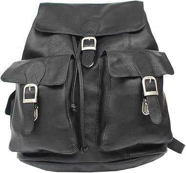 leather backpack with flap