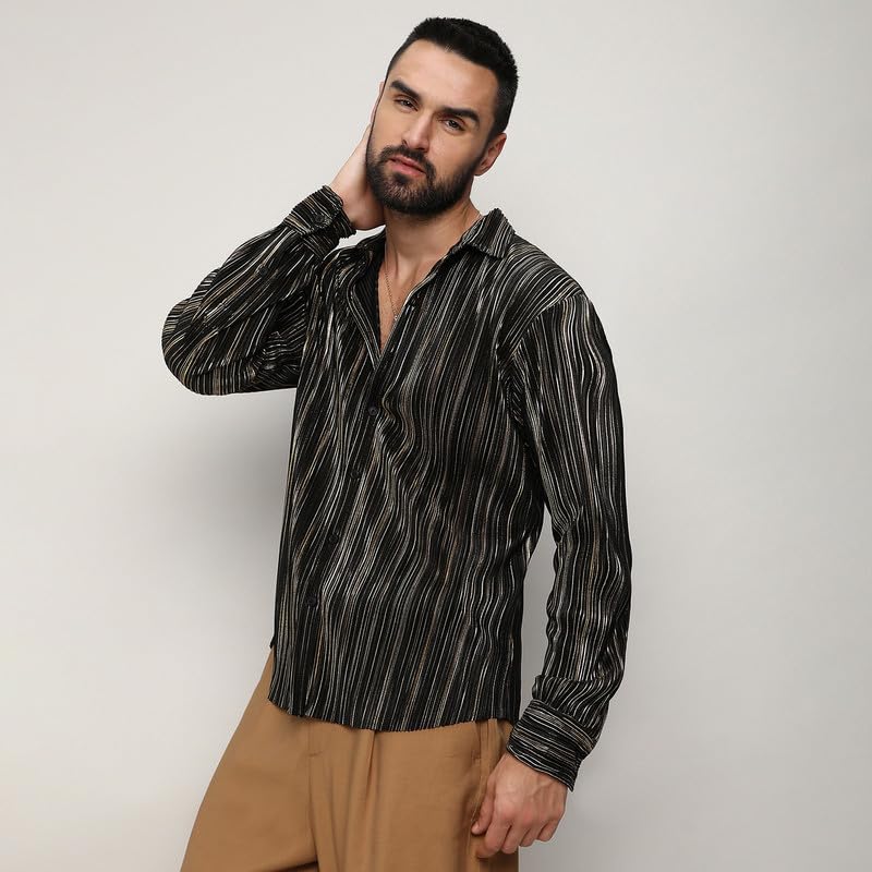 Image of CAHOOT Men's Shirt for Casual Wear | Spread Collar | Short Sleeve | Regular Fit | Button Closure | Shirt Crafted with Comfort Fit for Casual Wear