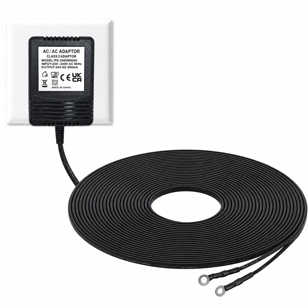 24V 500mA Doorbell Transformer, AC Power Supply for Ring Doorbell