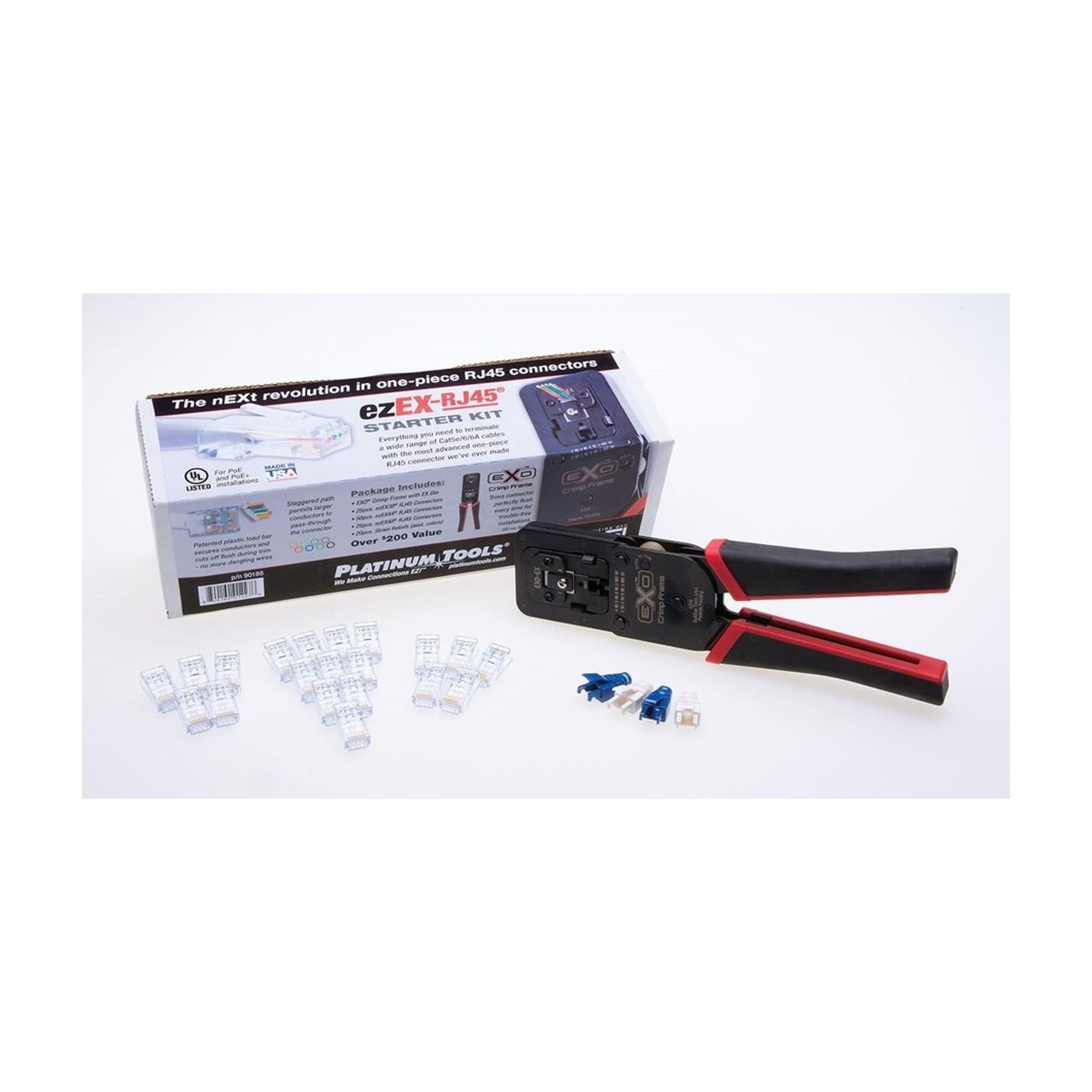 Platinum Tools 90188 ezEX Starter Kit, Modular Connector for