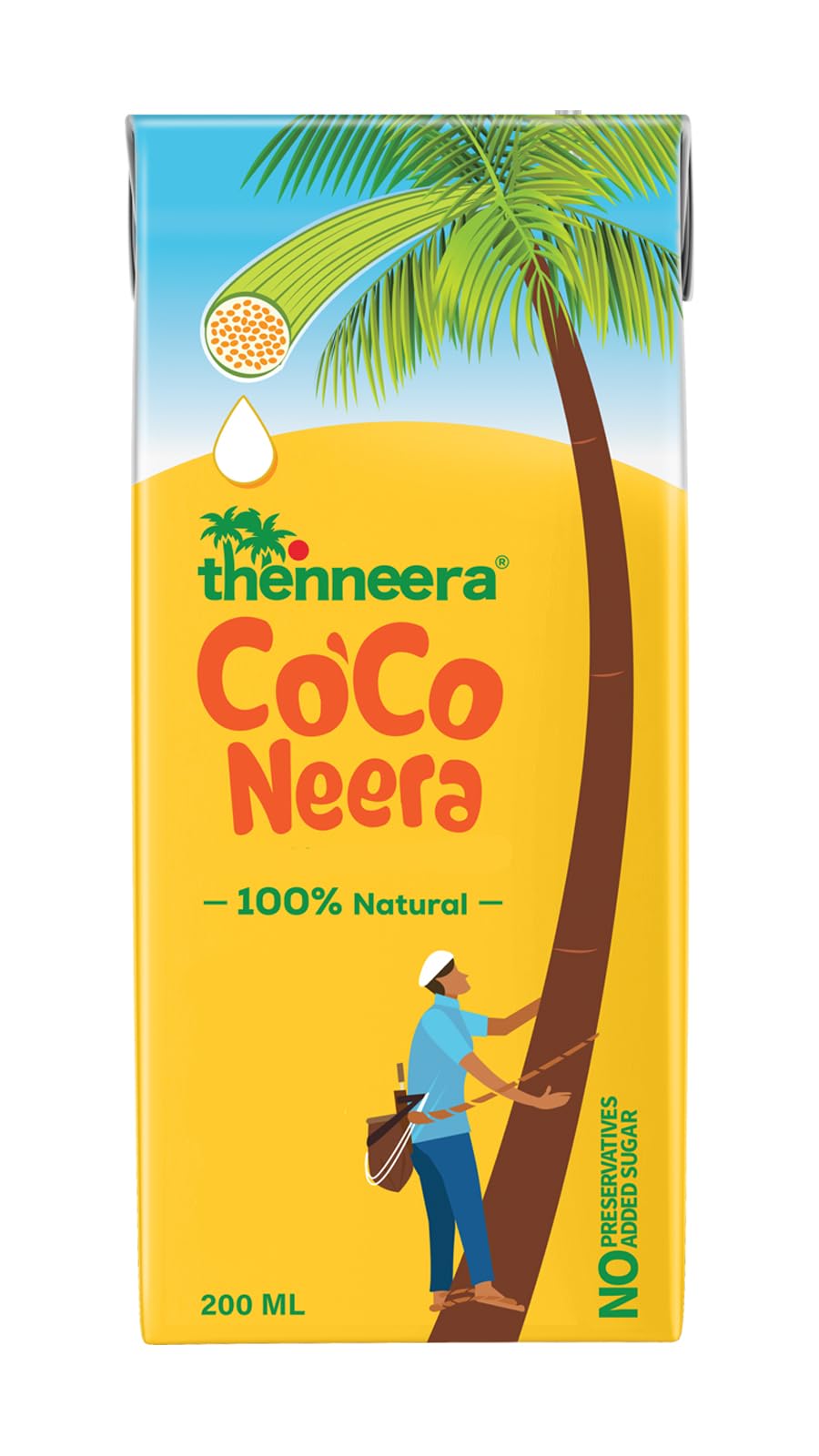 thenneera (Coco Nectar/Neera) A Divine Nature Drink, 200ml (Green, Pack of 8)