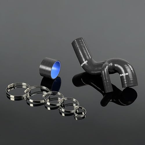 PIT66 Kit de manguera intercooler de silicona, compatible con Subaru Impreza Gc8 Ej20 Sti Wrx Mk1 Mk2 negro con abrazaderas