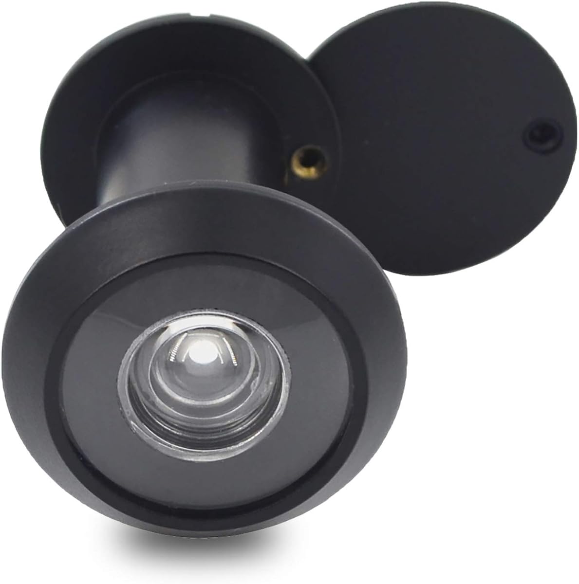 Door Viewer Peephole, Solid Brass 200-degree Door Viewer with Heavy Duty Rotating Privacy Cover for 1-3/8" to 2-1/6" Doors for Home Office Hotel (Black) | Solid Brass, 220-degree View, Easy to Install, Heavy Duty, for Front Door Home Office Hotel