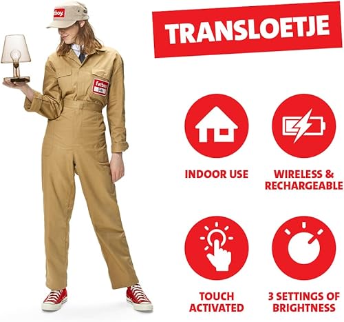 Miniatura 5 de Fatboy Transloetje - Lámpara de mesa LED portátil recargable, color marrón