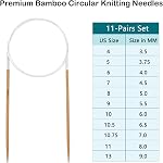 32 Inch (80cm) Bamboo Circular Knitting Needles Size US 4 (3.5mm) Round Knitting Needle for Hats, Socks, Baby Booties & Sweaters – Hand-Polished