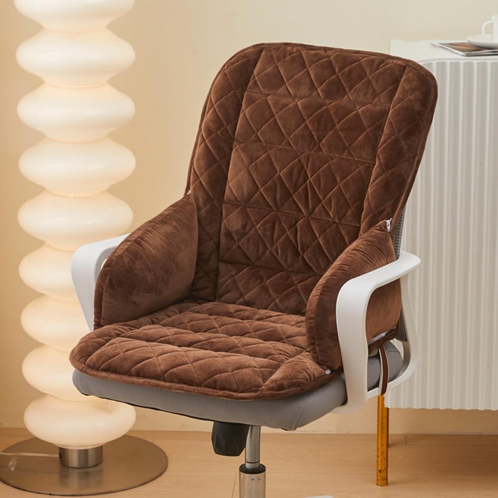 UNWAAT Office Chair Cushion with Backrest High Back Chair Pads Rocking Chair Cushion Non Slip Floor Cushions Seating for Kitchen Office Bedroom