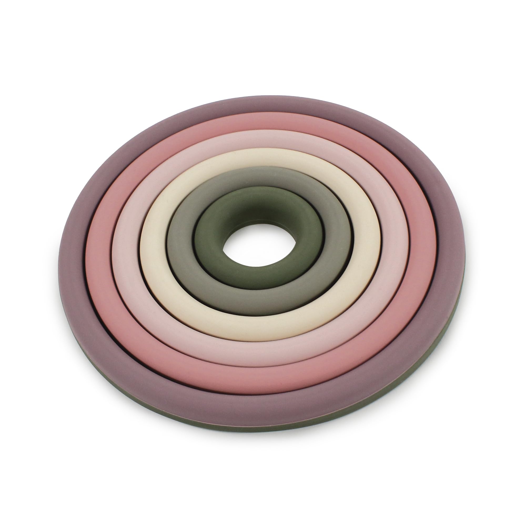 Hudson Baby Silicone Stacking Toy, Rings, One Size