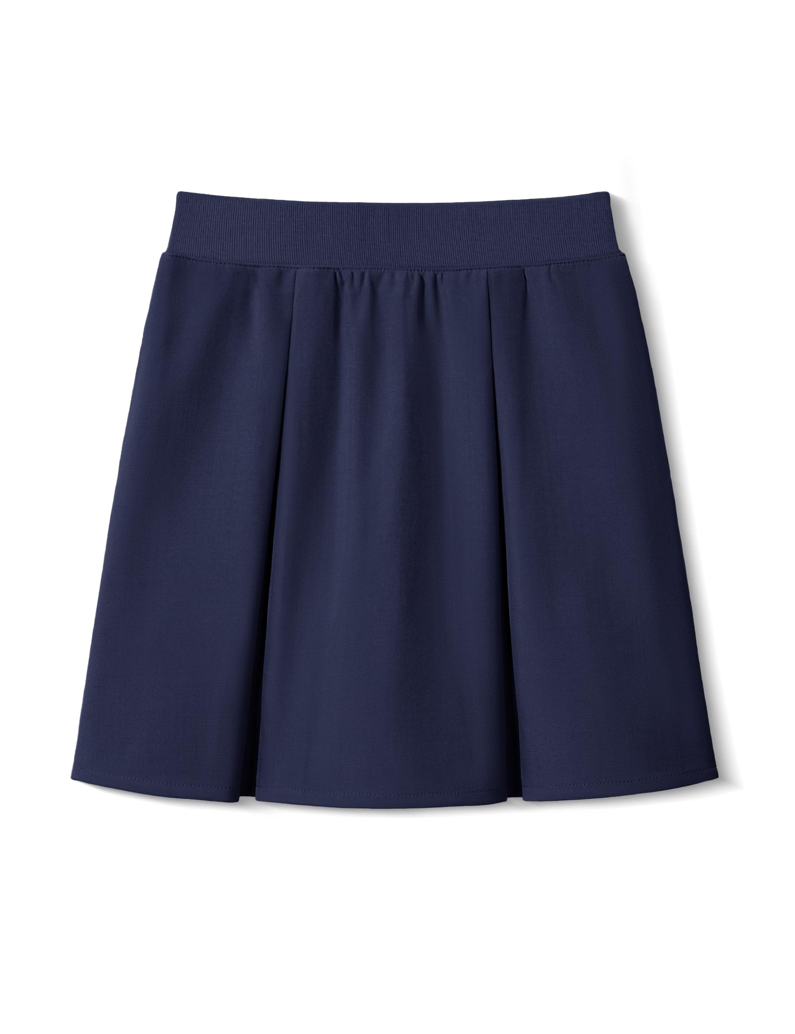 KEREDA Girls School Uniform Pleated Pull-on Scooter Skirts with Undershorts Kids Skorts with Pockets