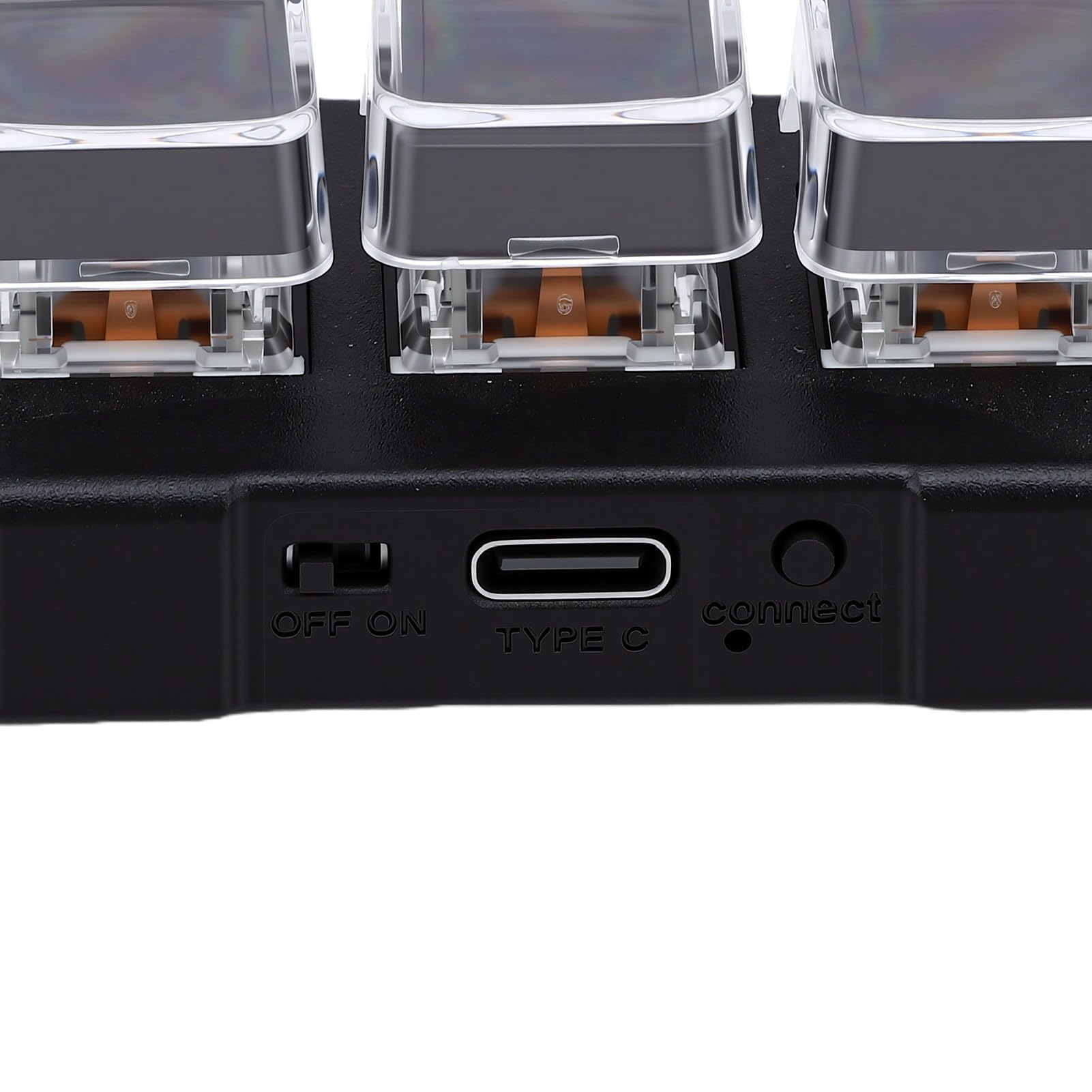 Cryfokt Tastierino Programmabile con 3 Tasti, con Connessione Cablata 2.4G Bluetooth 3 Modalità, Tastiera Meccanica Macro per Computer Portatile Desktop (BLACK)
