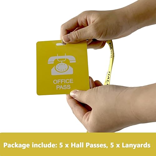 Miniatura 6 de Cordones para pasillos de pasillo con pases de tarjeta, juego de pases de aula escolar irrompibles para padres maestros (pasillo, baño, biblioteca,