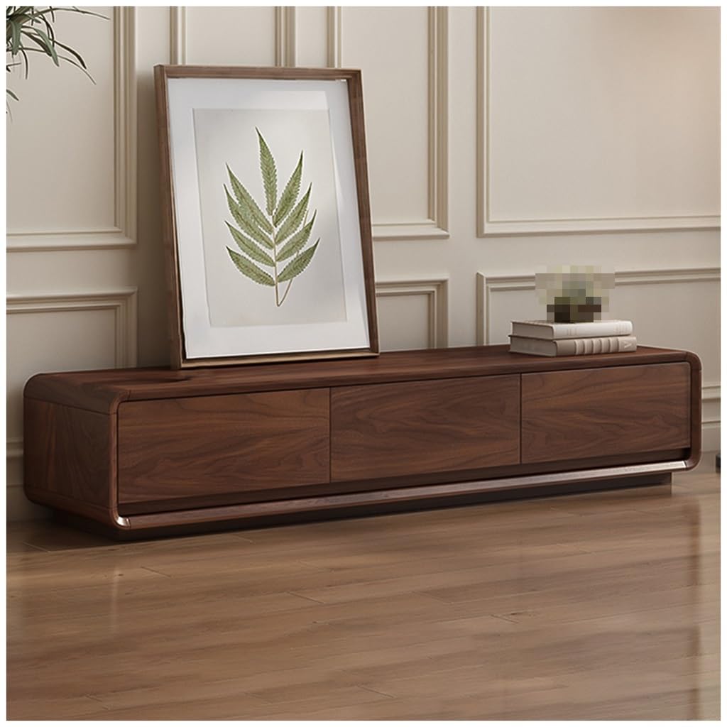 Meuble TV grand format avec tiroirs de rangement et console multimédia pour salon
