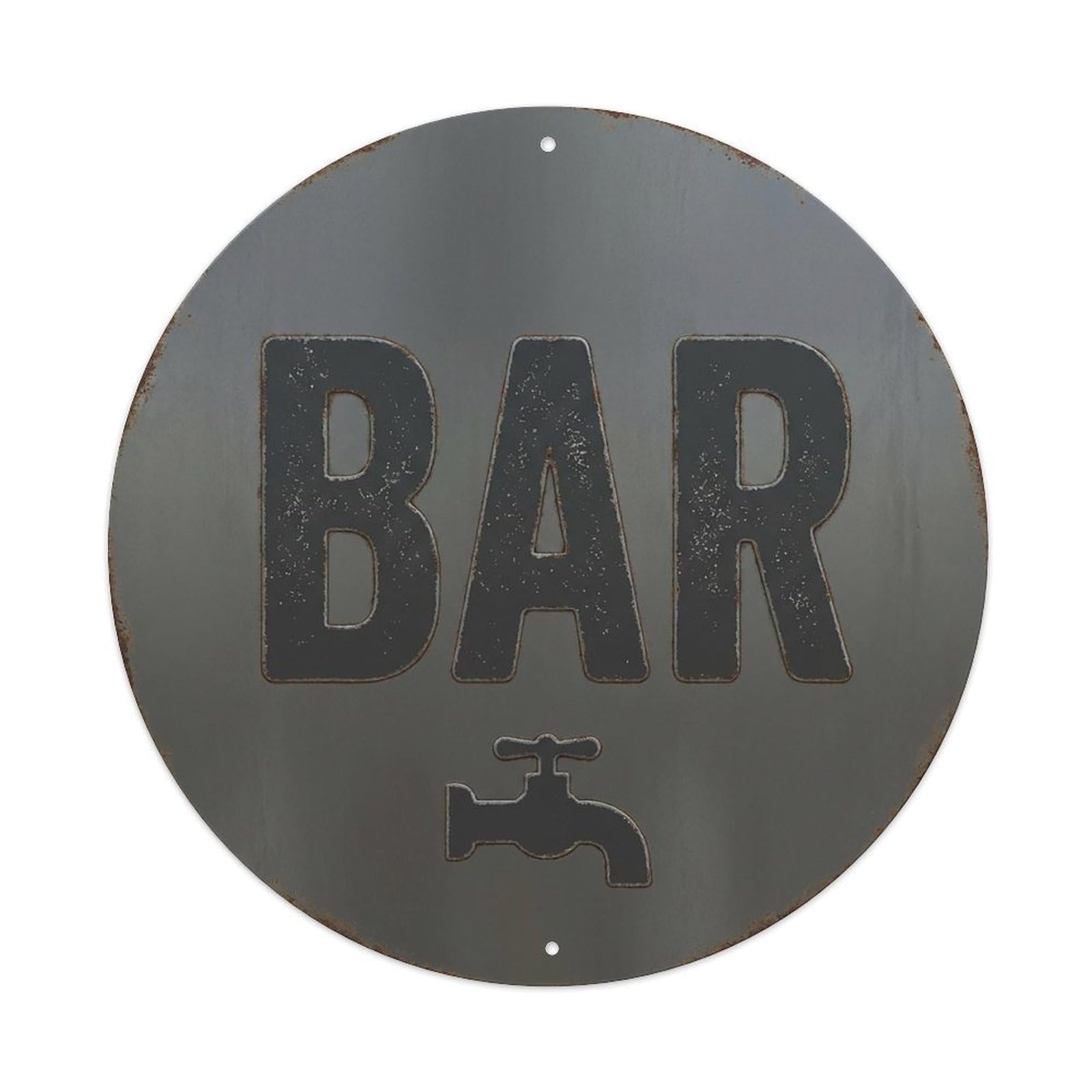 Vintage Beer BAR Gunmetal Gray Retro for Pub Vintage Metal Tin Sign Plaque Wall Decor for Cafe, Club Bar, Office, Garden Metal Poster 8x8Inch
