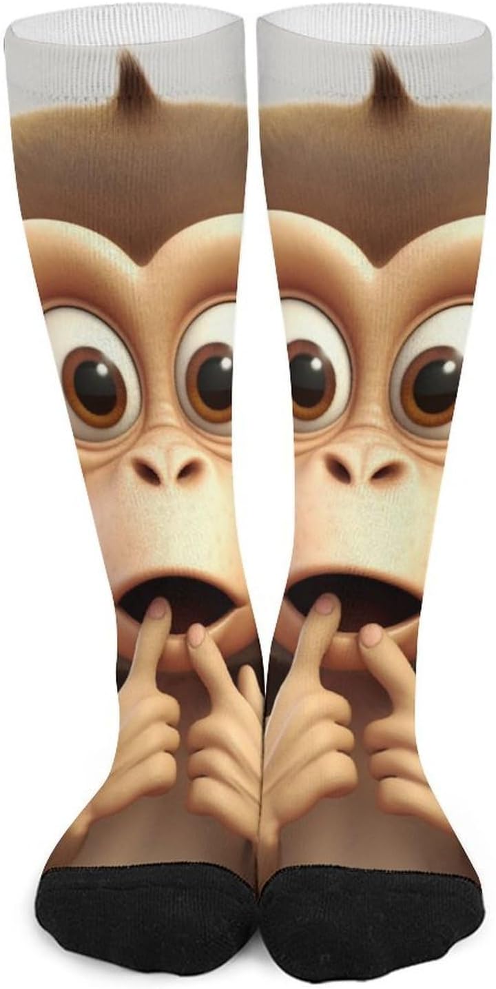 Knee High Socks Silent Monkey Long Tube Boot Seamless Toe