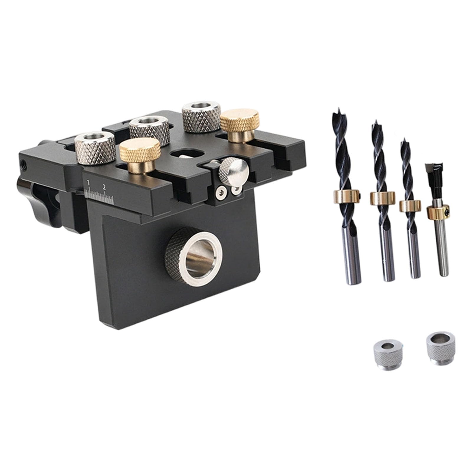 Buxuaaaa Black Aluminum Hole Punching Locator Multifunction Guide For Wood Drilling In Crafting Hole Punching Locator