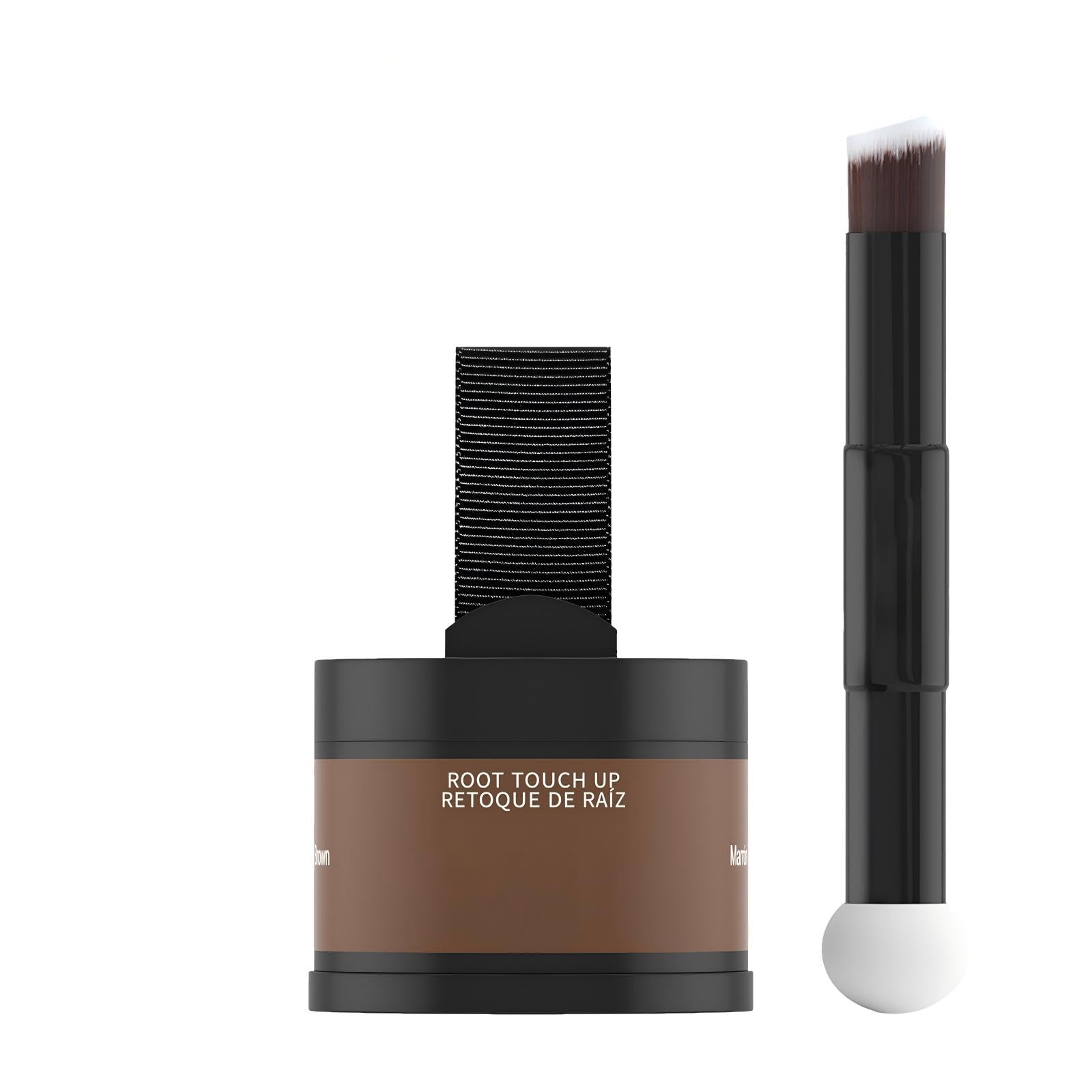 Gowwim Root Touch Up Powder for Brown – Sweatproof & Long-Lasting Gray Concealer for Women & Men, Natural Looking Hairline Filler for Thinning & Root Cover Up