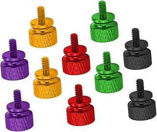 UKCOCO 10pcs Chassis Thumb Screws Computer Screws PC Screws Knurled Thumbscrews Aluminum Alloy Computer Supply Screw for Computer Case Chassis Fixing Screw Thumb Computer Case Screws