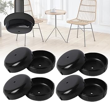Wrought Iron Chair Glide Protector - Patio Outdoor Furniture Table Feet Leg Cap 1-1/2" Diameter Replace Accessories 8pcs