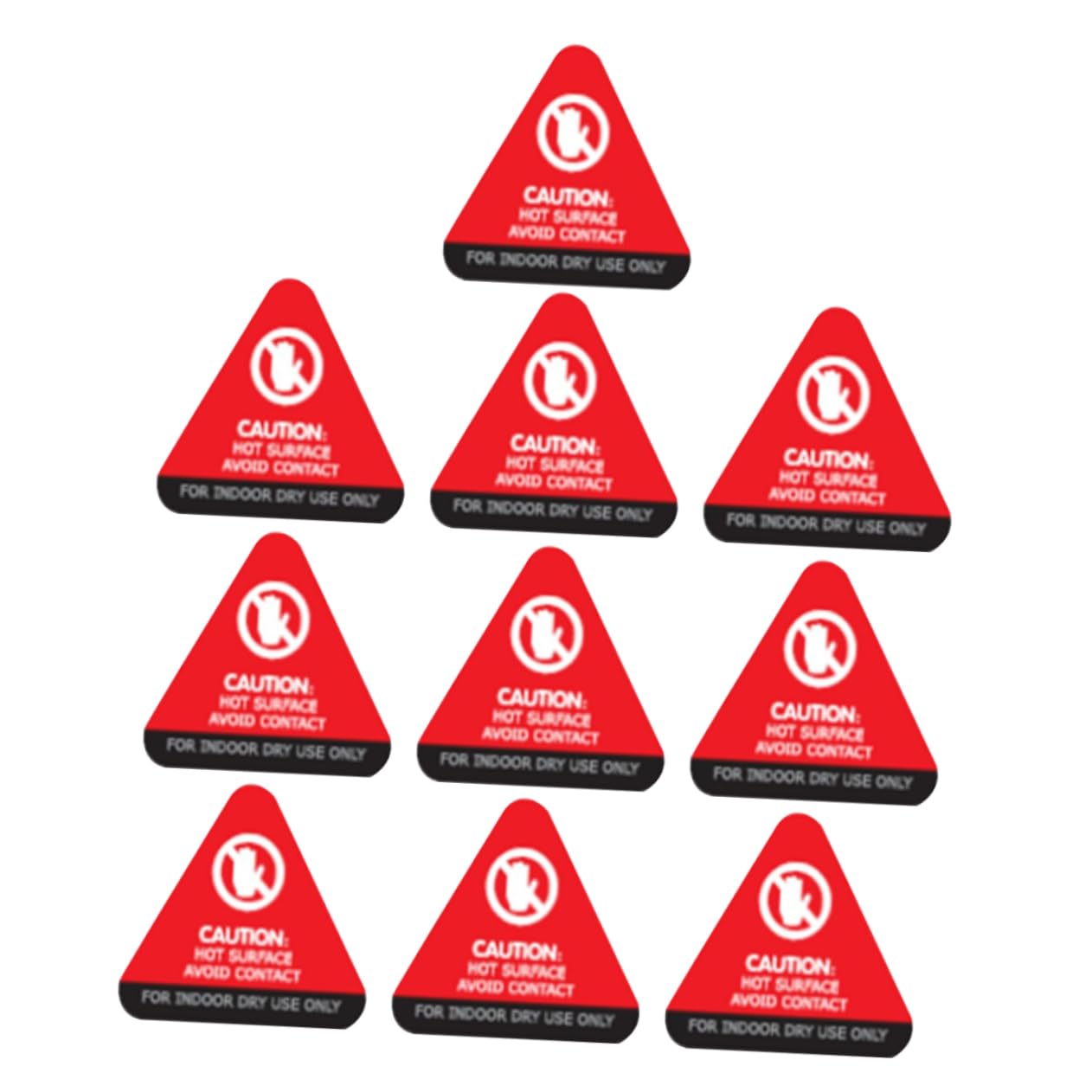 DOITOOL 10Pcs High Temperature Caution Stickers Warning Labels for Hot Surfaces Color Changing Heat Sensitive Labels Safety Sign for Avoiding with Heat