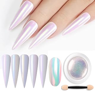 Rainbow Nail Glitter Pearl Neon Pink Rub for Nails Jewelry Glitter Pink Color Shell Powder Mermaid Pearl Mirror Powder