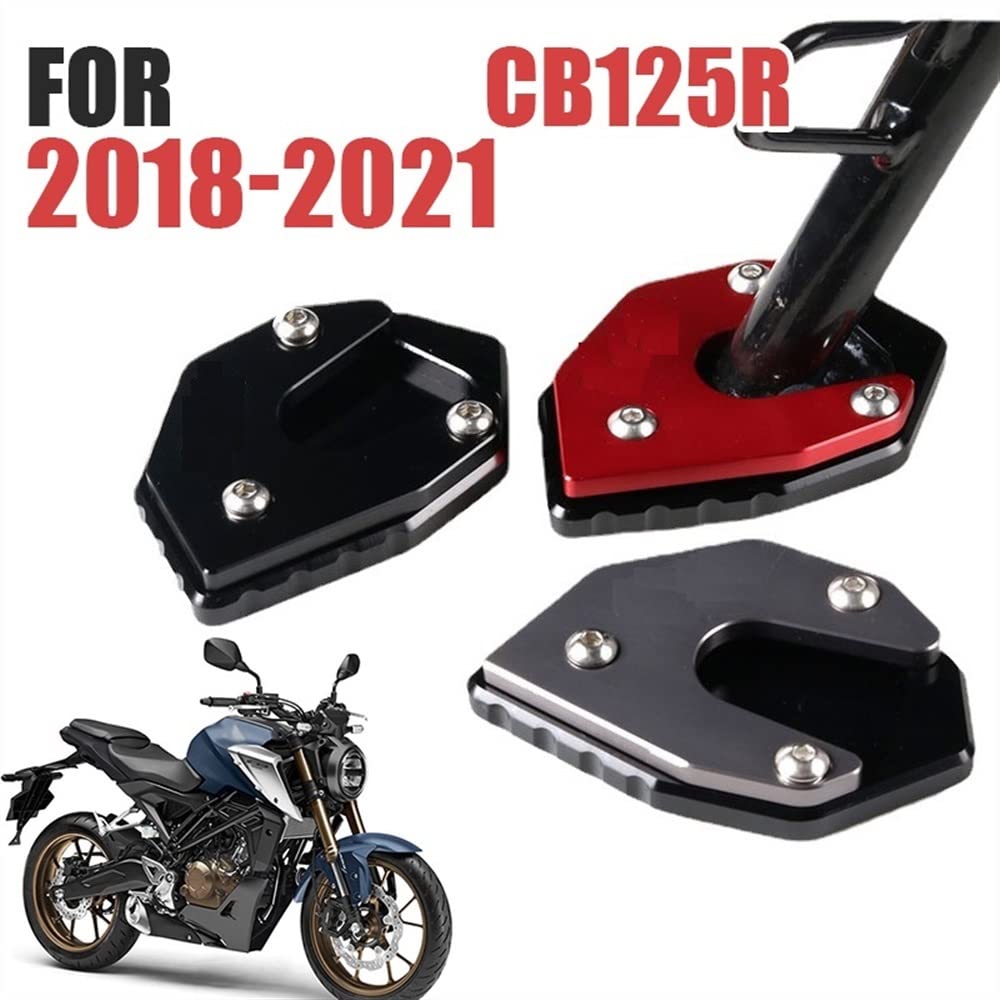 Béquille Latérale Rallonge Pour Honda CB125R 2018-2021 – Support élargi En Aluminium, Couleur Grise - 9