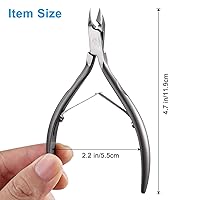 Vista 6 de Cuticle Trimmer 3/4 Jaw Extremely Sharp Cuticle Nippers Scissors Stainless Steel Clippers Cutter Remover Pedicure Manicure Nail Tool, opove X7, X7
