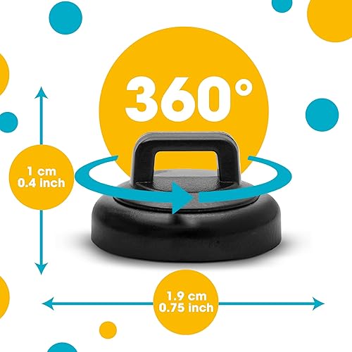 Miniatura 9 de HATSBI Juego de bridas magnéticas para cables 85 piezas 25 soportes magnéticos 5 ganchos en S de acero inoxidable 5 discos de acero adhesivo 50