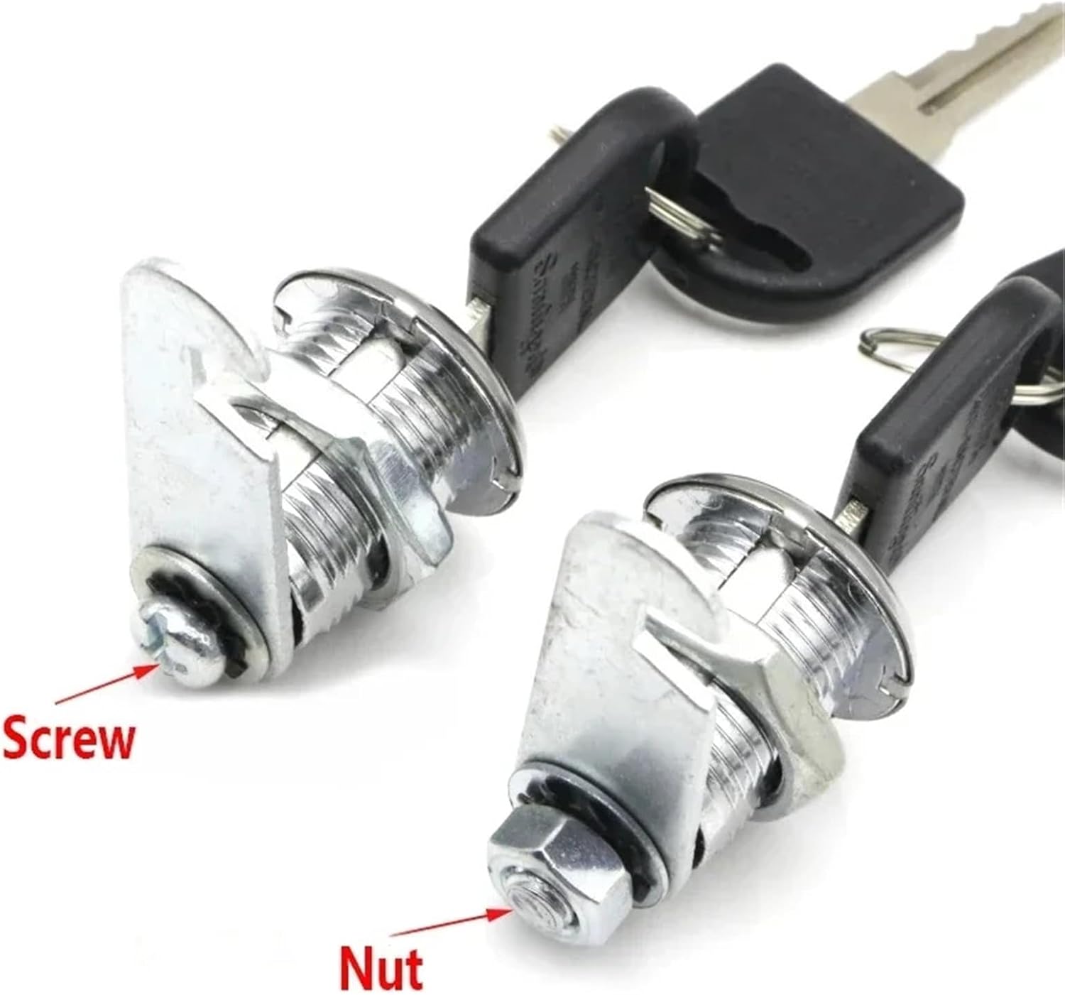 File Cabinet Lock with Display Iron Cabinet Drawer Cam Lock Employee Locker Door Lock Cylinder Hardware MA118 1Pcs(A - Screw 20mm)