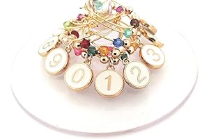 Number Wine Glass Charms for Stem Glasses