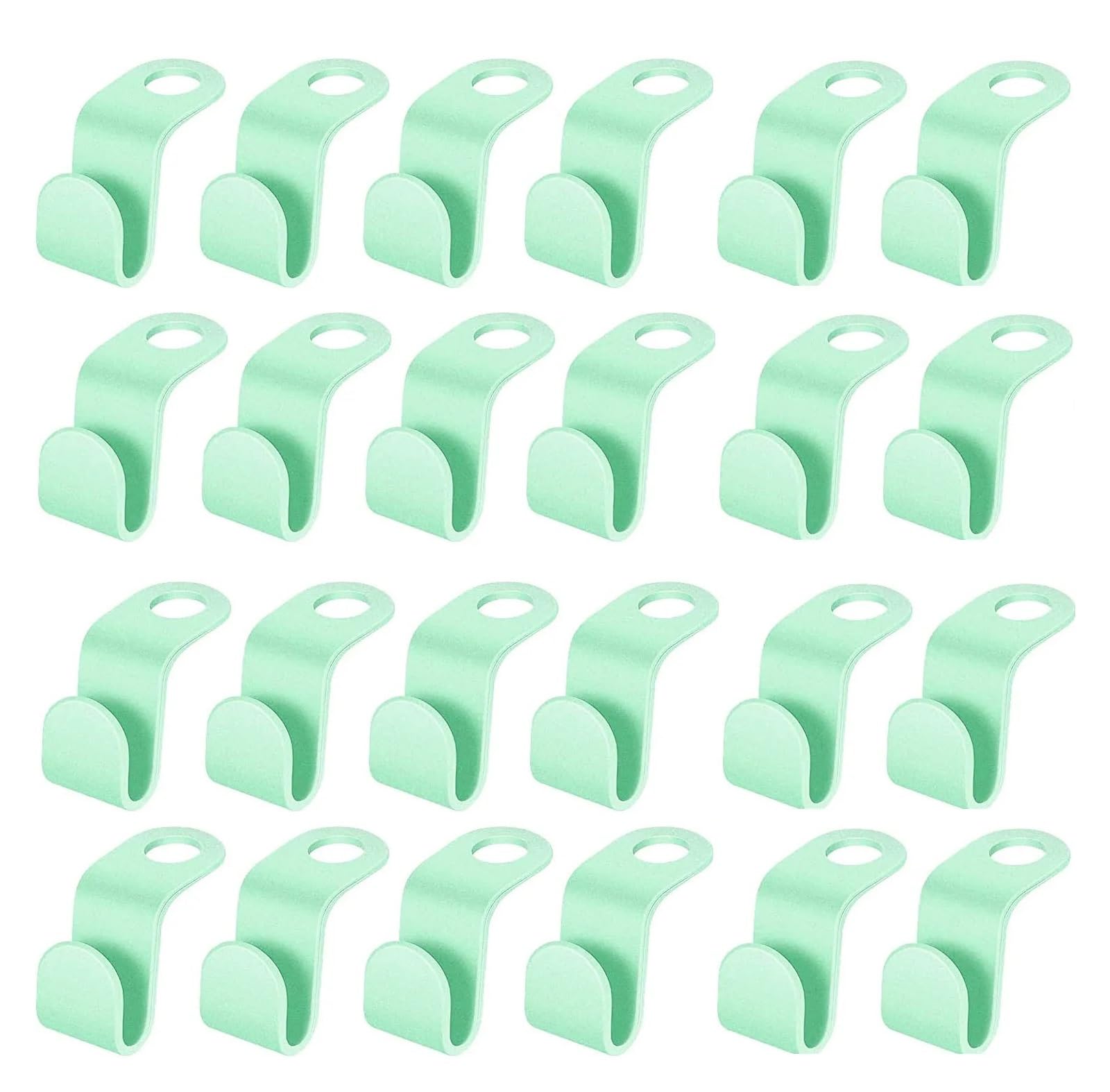 Clothes Hanger Connector Hooks 80pcs Hanger Connector Hooks Wardrobe Hangers Space Saving Multifunction Plastic Bedroom Storage Hook for Wardrobe Closet Organizer(Green)