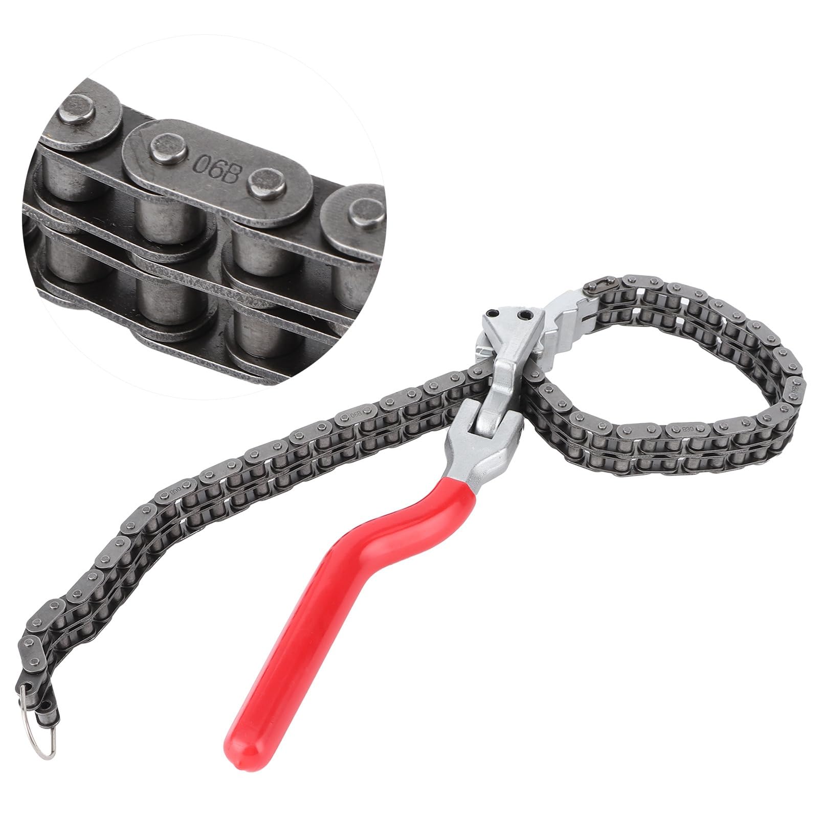 U1312 Acier Fer Clé à Filtre à Huile clé à Filtre à Huile de Type Chaîne 10,4 Pouces à Long Manche Outil de Réparation de Voiture Automatique Ergonomique