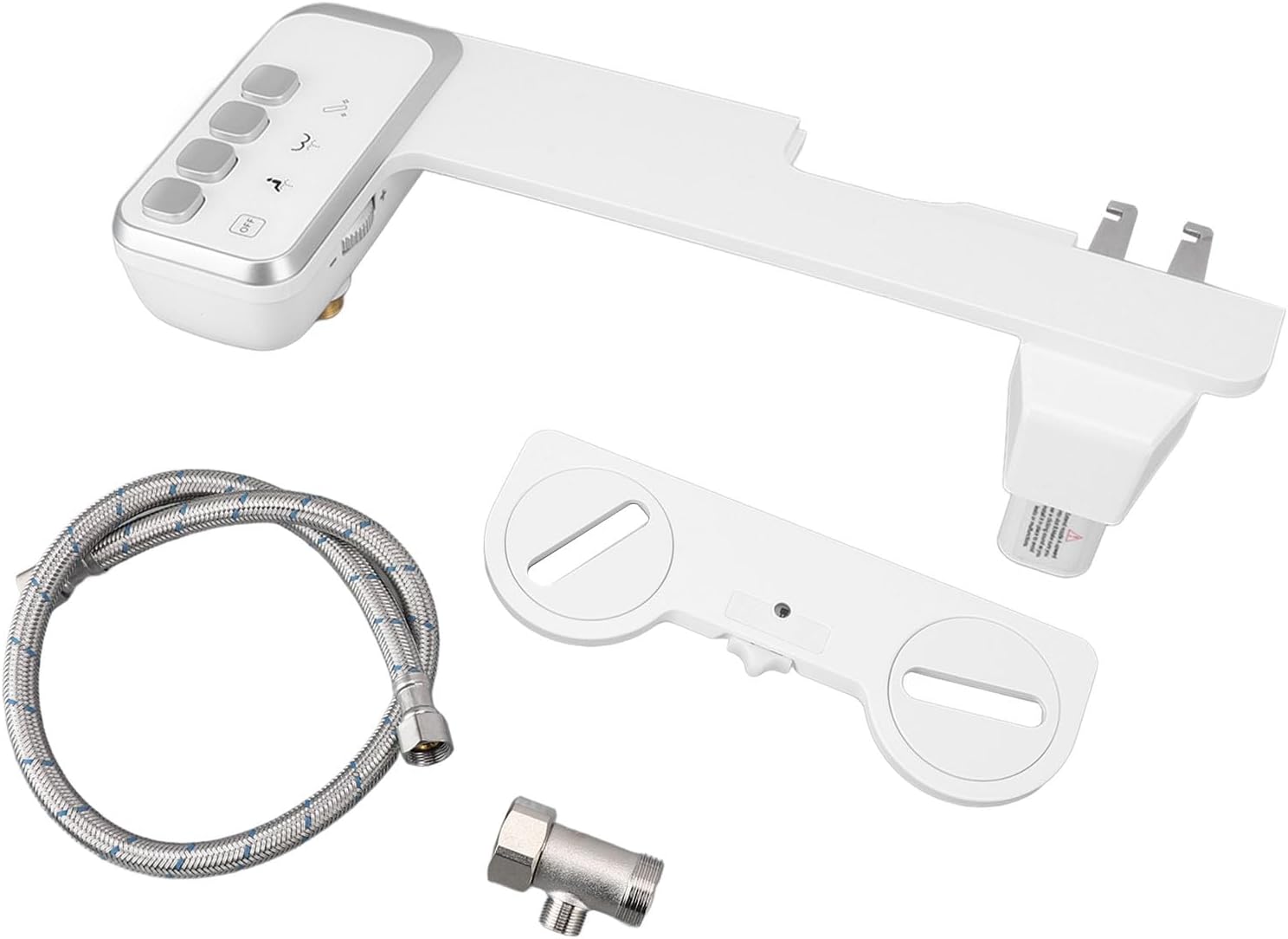 Toilet Bidet Seat Attachment,Non Electric Double Nozzle Ultra Slim Bidet Cleaning Attachment Bidets Water Sprayer for Butt Washing Private Parts Cleaning