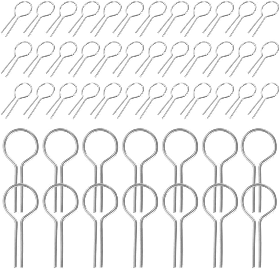 DIYEAH R-Shaped Nichrome Burning Needle Hooks for Kiln Firing - High Temperature Resistant Ceramic Fusing Accessories Durable Jump Rings for DIY Pendant Craft and Bead Ornaments