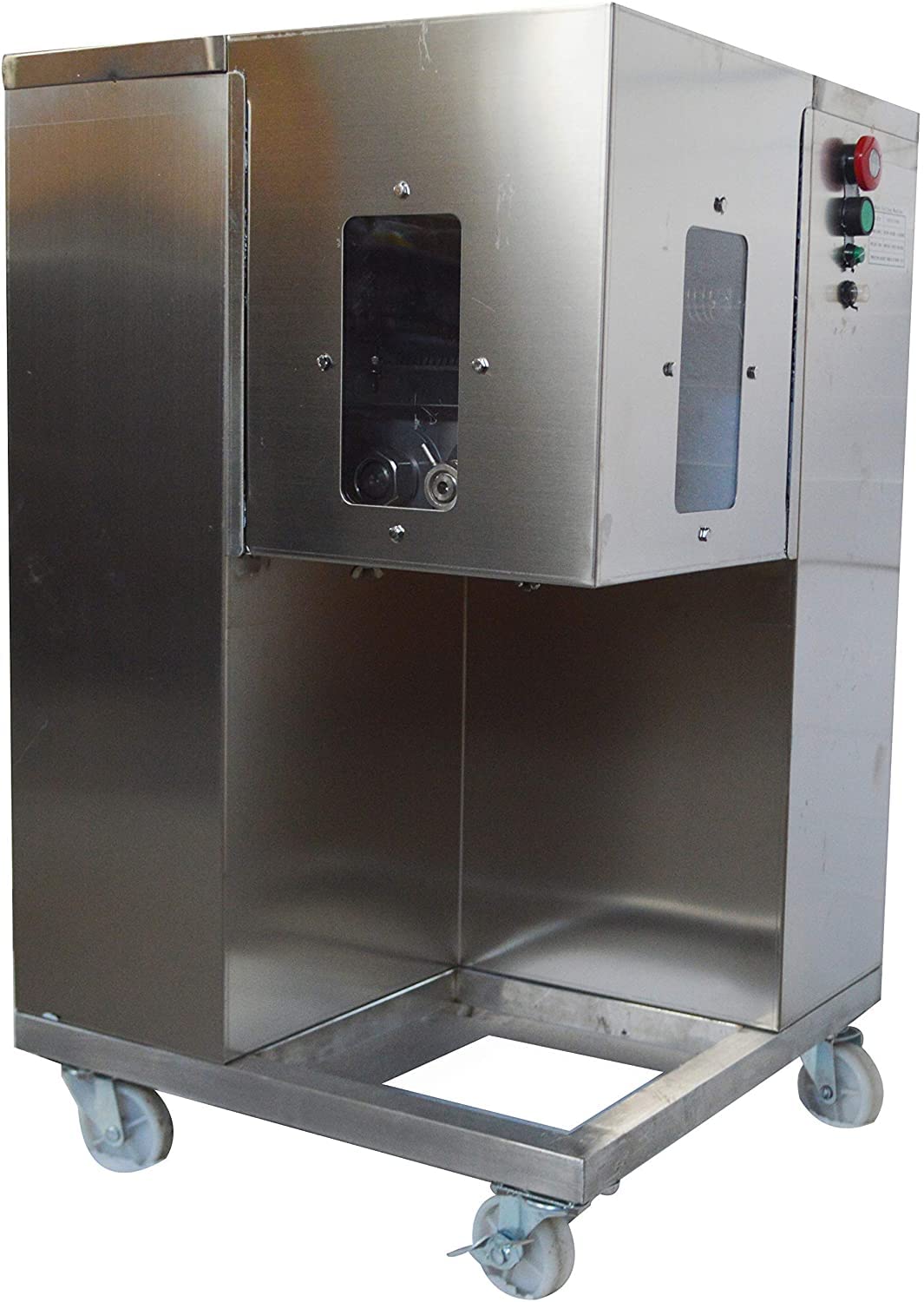 INTSUPERMAI Commercial Meat Cutting Machine Meat Slicer QSJ-A 8mm Blade Meat Cutter Slicer Grinder Electric Steak Pork Meat Cutter Slicer Electric Shredded Slicer 110V with Double Motor