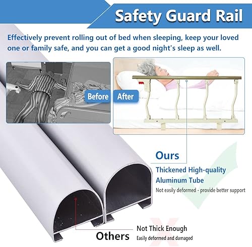 Miniatura 4 de Riel de cama plegable, Rieles de noche de seguridad para adultos mayores, Barandilla de cama para personas mayores, Barandilla de mano de asistencia