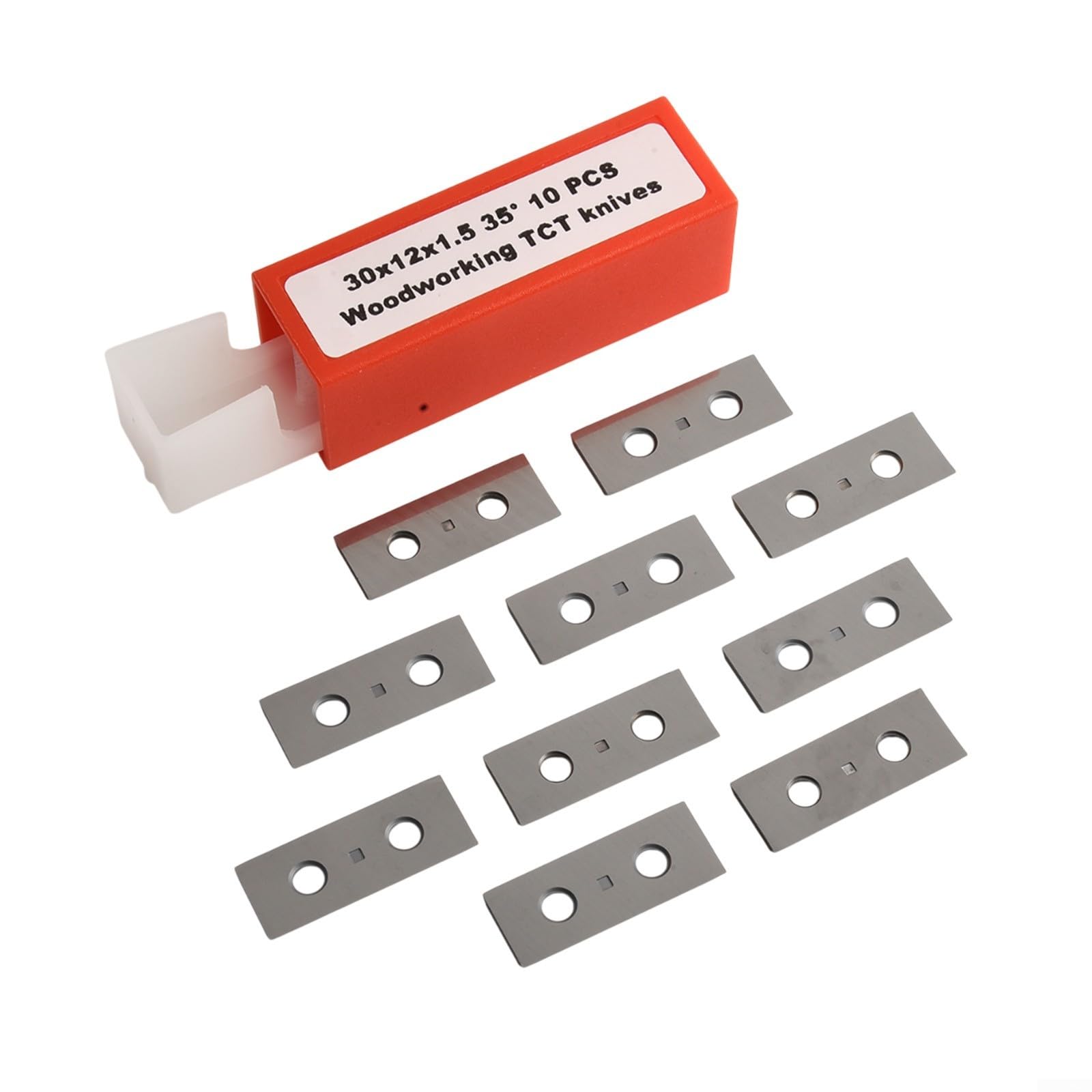 Lot de 10 pièces en carbure cémenté 30 x 12 x 1,5 mm 35° pour tour à bois, inserts indexés en carbure cimenté, 2 lames réversibles