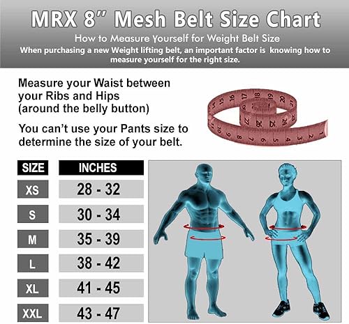 Miniatura 2 de MRX Cinturón de levantamiento de pesas para entrenamiento de fitness, gimnasio, espalda, 8.0in de ancho