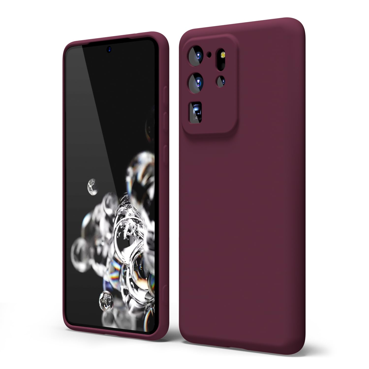 oakxco for Samsung Galaxy S24 Ultra Phone Case Liquid Silicone, Neon Bright Solid Color, Thin Slim Soft Rubber Gel Matte TPU Plain Simple Cover for Women Girl Cute, Hot Pink Fuchsia — view 248