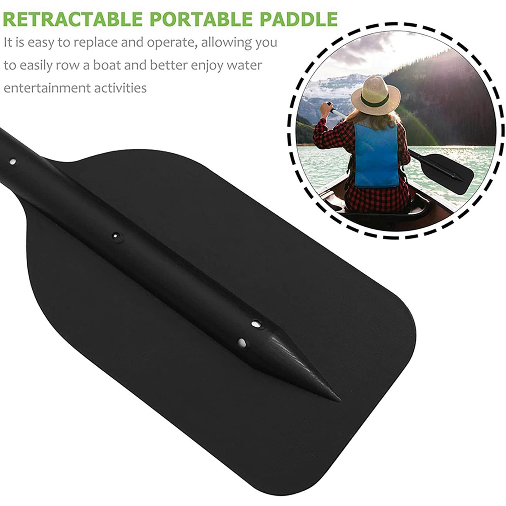 4 Piezas Remos TelescóPicos de PláStico para, Plegable para Kayak, Moto AcuáTica y Canoa, Accesorios para Barcos de Seguridad