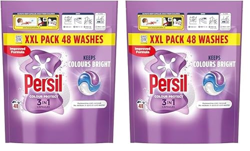 Persil Colour Protect 3 in 1 Washing Capsules 48 washes (Pack of 2)