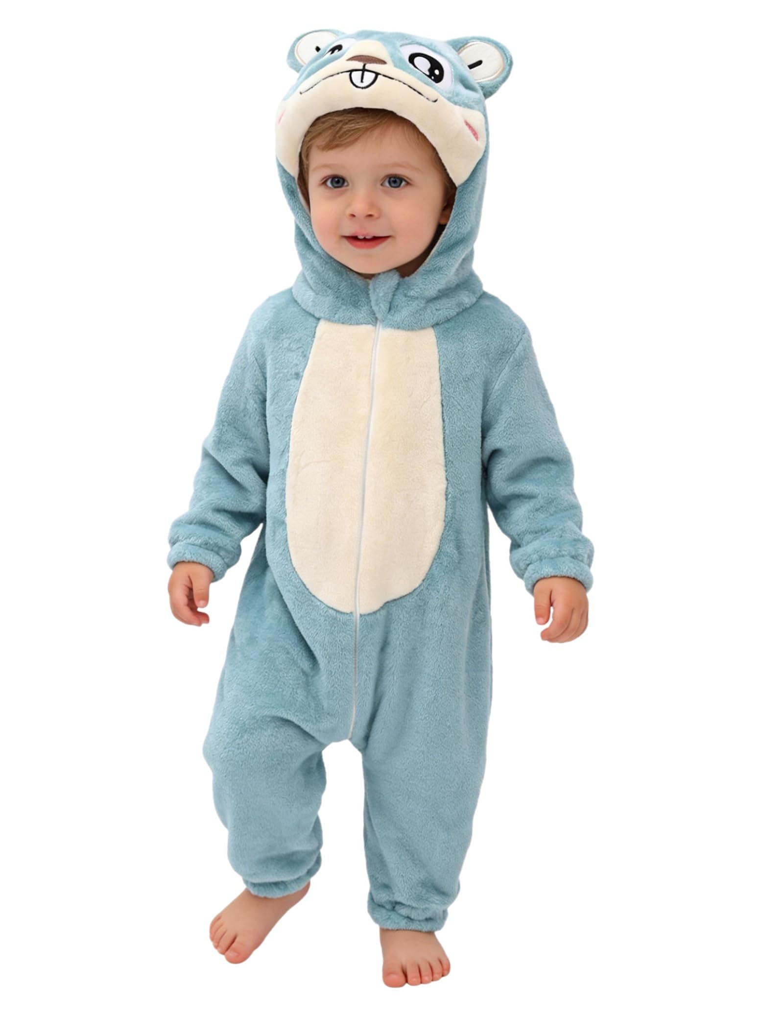 Garçon Enfants Costume d'animal pour Bébé Tenues en Laine pour Les Bébés Animaux Anniversaire Combinaison De Neige