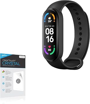BoxWave Screen Protector Compatible with Xiaomi Mi Band 6 - ClearTouch Crystal 2-Pack, HD Film Skin - Shields from Scratches