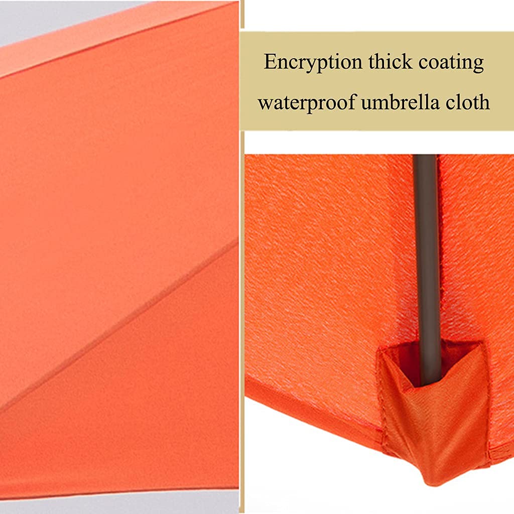 Garden Parasol Sun Shade Outdoor, 270 cm z korbą przeciwsłoneczną aluminium aluminiowy parasol parasol, ogrodowy parasol na pokład ogrodowy podwórko i basen (zielony)