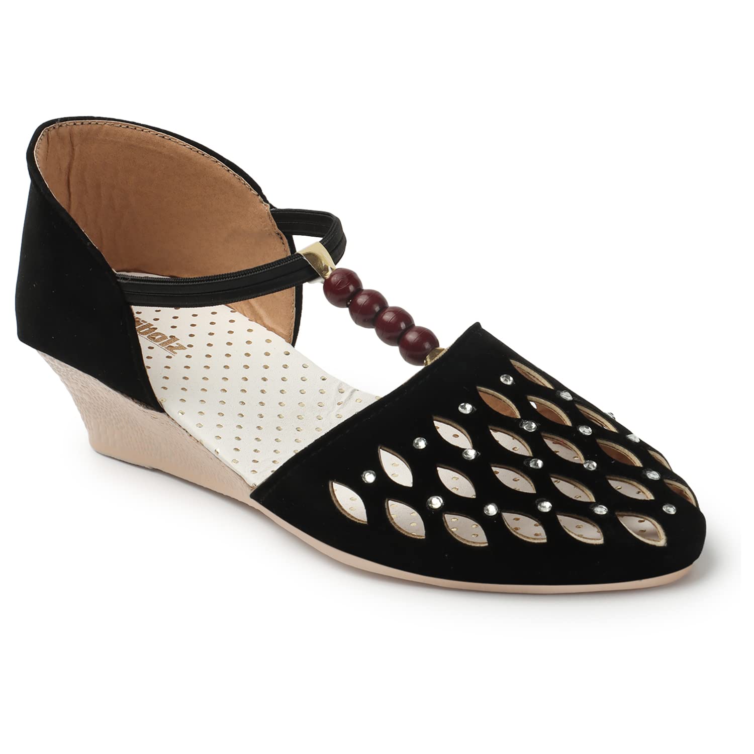 Elibolz Laser cut wedge heel sandal for women and girls (B0C6YCDZSB) Amazon Price History, Amazon Price Tracker