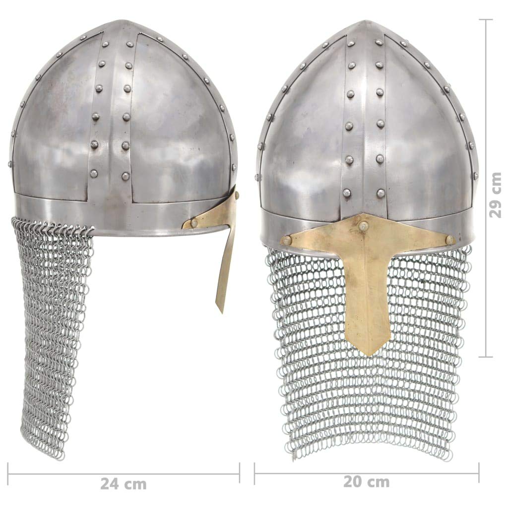 Genérico Réplica Casco de Caballero Cruzado Antiguo Larp Acero Plateado,Arte y Ocio,Hobbies y Artes Creativas,Coleccionables,Armas coleccionables,286222